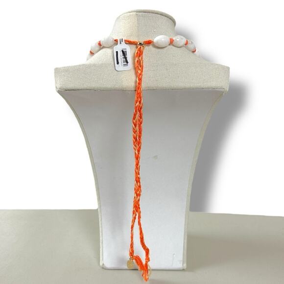 Free People Ariana Ost Easy Does It Pearl Cross Strand Necklace Bohemian Beach - Picture 7 of 15